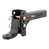 CURT 45901 Adjustable Trailer Hitch Ball Mount Fits 2-Inch Receiver, 6-3/4-Inch Drop, 5-1/4-Inch Rise