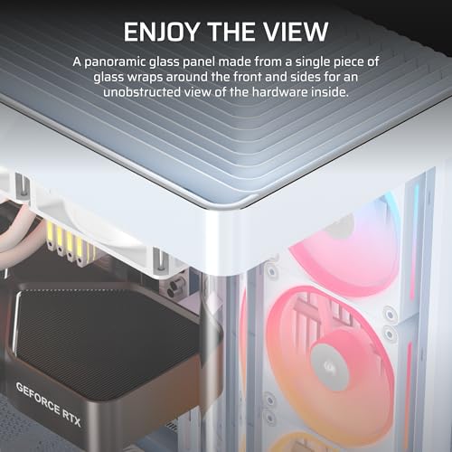 Image of CORSAIR Frame 4500X LX Reverse Fan RGB Link Mid-Tower PC Case - 3X Pre-Installed Fans, Panoramic Glass, InfiniRail Mounting System, Modular Customization, Spacious Interior, GPU Anti-Sag - White