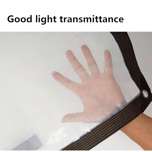 Lona resistente al agua transparente con ojales perimetrales y plástico impermeable antilluvia 4