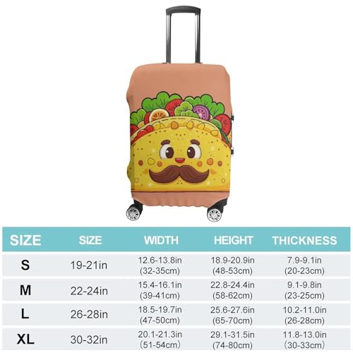 Mexican Corn Rolls Luggage Covers for Suitcases, Washable Travel Accessories, Anti-Scratch & Dust Protection Suitcase Cover Protector Fits 19-32 Inch Luggage S2