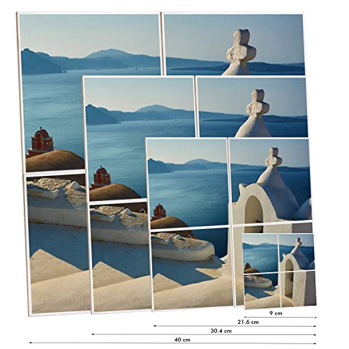 Carreaux céramique Santorin 40x40 décor paysage mer et église