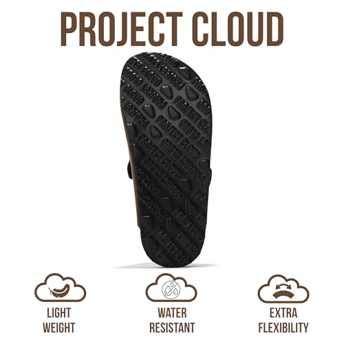 Image of Project Cloud Kids Clogs 100% Genuine Leather with Natural Cork Footbed & Memory Foam Insole Arch Support - Non-Slip Clogs for Kids - Slippers Sandals for Boys & Girls Footwear