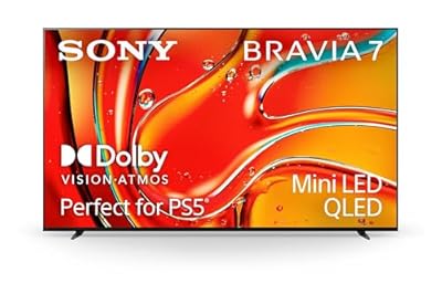 Sony 85 Inch Mini LED QLED 4K Ultra HD TV BRAVIA 7 Smart Google TV with Dolby Vision HDR, Exclusive PlayStation 5 Features, (K-85XR70), 2024 Model