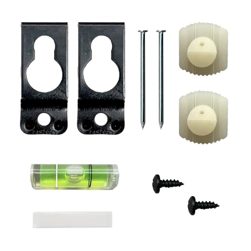 Image of Church Hill Classics - Level-Lock Picture Hanger Kit and Hanging System - Holds Up to 50 Ibs for Drywall - Set of 12