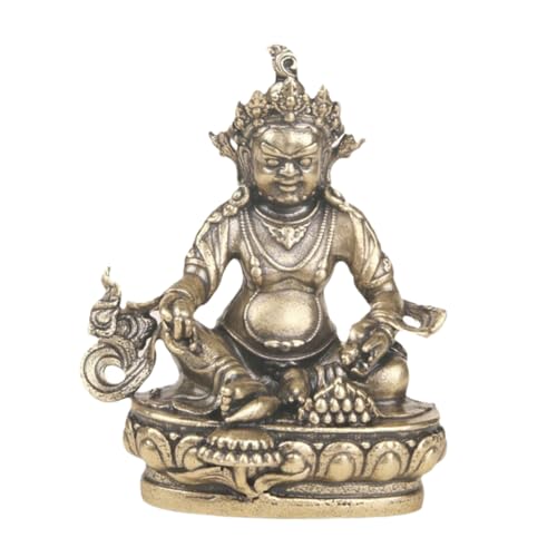 HOLIDYOYO Figurine Bouddha Laiton Représentant La Richesse Statue Décoration Vintage pour Maison Sculpté avec