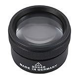 30X Portable Pocket Reading Magnifier Optics Loupes Mini Desk Magnifier Loop Microscope Magnifying Glass Lens for Jeweler Coins Maps Antiques Magazines Electronics (30X 40MM)
