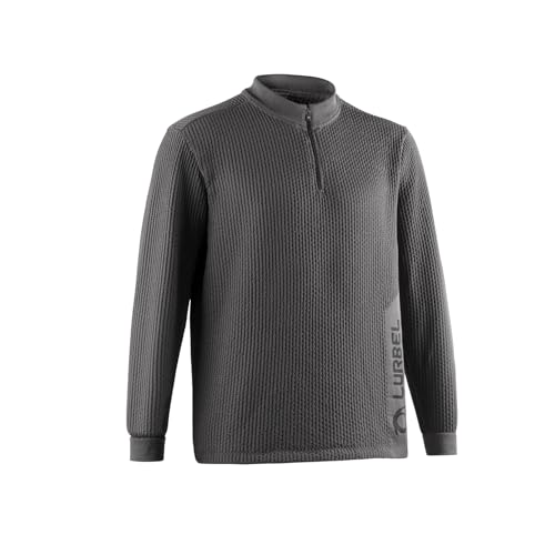 Lurbel Wave Pullover, Sudadera con Cremallera, Sudadera Deportiva, Ropa Lifestyle, Ropa térmica, Unisex. (FR/ES, Letras, XXL, Regular, Regular, Gris Hielo/Negro)