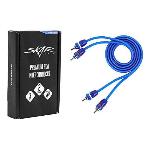 Skar Audio 3-Foot 2-Channel Twisted Pair RCA Interconnect Cable - SKAR2CH-RCA3