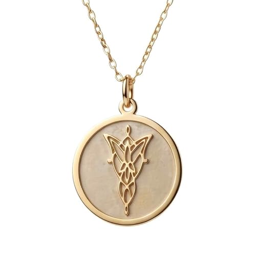 Image of LKBEADS 925 Sterling Silver Elven Leaf Pendant Necklace Gold |LK_NLC_01224