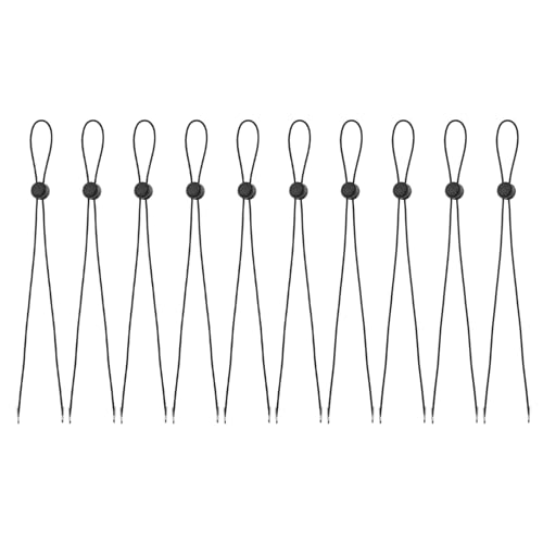 PATIKIL Cordão de queixo flexível removível para chapéu 59,9 cm x 0,2 cm, 10 peças de tiras elástica