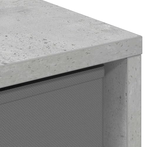 Aparador con 3 cajones de hormigón gris de madera 8