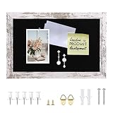 Aitakatta Black Felt Bulletin Board, Decorative Bulletin Boards for Walls with Wood Frame, Pin Board