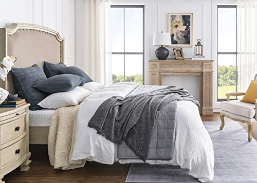 Cocoploceus 26X26 Pillow Covers Decorative Euro Shams Set Of 2 Cotton Boho Throw Pillow Covers Large Square Pillowcase For Couch Bed, Blue Grey #TOP2