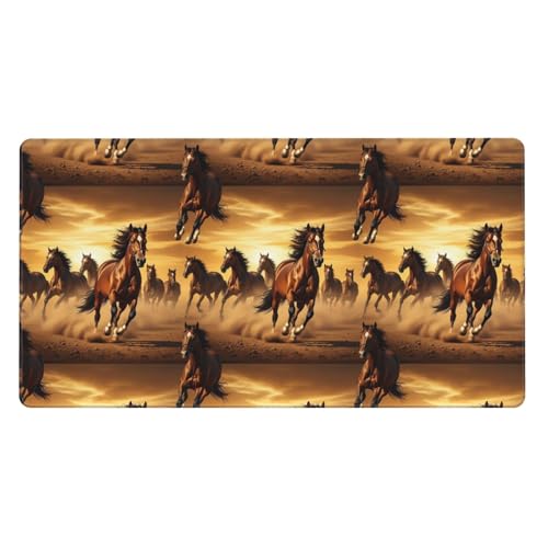 Grand tapis de souris de jeu avec bords cousus, tapis de souris étendu avec base en caoutchouc antidérapante, sous-main pour clavier, compatible avec les...