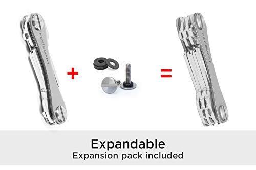 Keysmart- Compact Minimalist Pocket Sized Key Holder & Key Organizer, Edc Key Carrier With Key Ring Attachment Loop Piece For Car Key Fob & Keychain Accessories For Men, Husband & Dad #TOP3