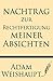 Produktbild Nachtrag zur Rechtfertigung meiner Absichten