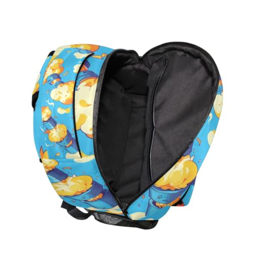 Sac à dos scolaire dessin animé élégant avec imprimé graphique - 5