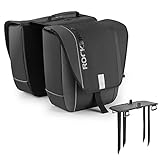 UNIVERSAL: Gracias a un sistema de liberación rápida y unas correas recortables, la alforja doble es compatible con una variedad de portaequipajes traseros. Adecuado para bicicleta montaña, bicicleta de carretera, etc.
