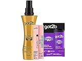got2b Styling Puder, sofortiges Volumen, 1x10 g & got2b Hitzeschutz-Spray Schutzengel bis 230 °C,schützt vor Hitzeschäden, 1x200 ml & got2b Haar Mascara-Bürste Bye Babyhaar, 1x16 ml