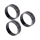 Console Centrale 3pcs climatisation Noire Acteur Bague de basculement Bague de Garniture Décoration Compatible avec Dodge Challenger 2009-2013 2014 décoration