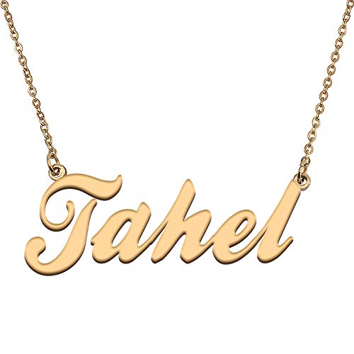 HUAN XUN Custom Personal Pendant Name Necklace Personalized My Best Friendship Gifts for Her Tahel