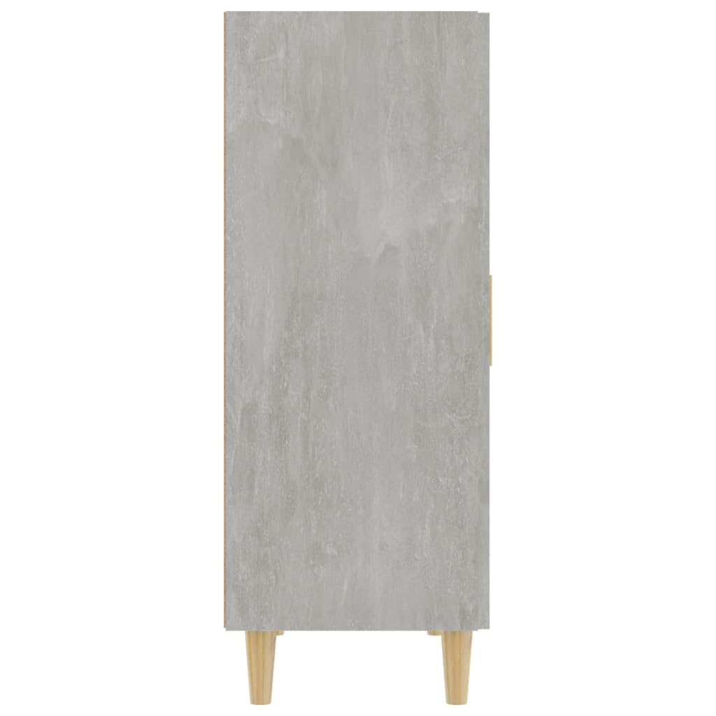 vidaXL Buffet Armoire de Rangement Organisateur de Maison Meuble de Rangement Armoire de Salon Intérieur Gris Béton 70x34x90 cm Bois d'Ingénierie
