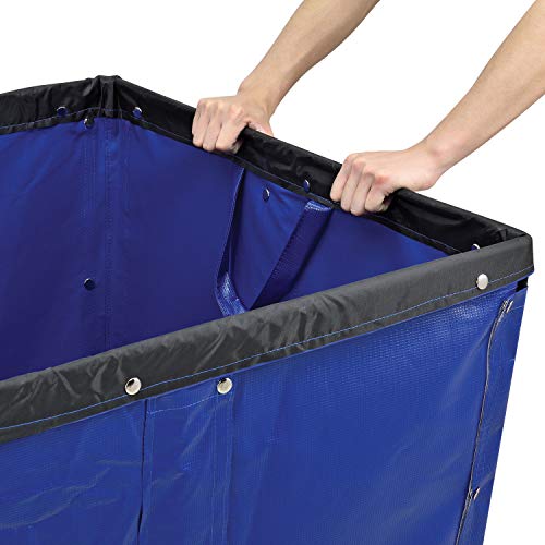 Carretilla azul con 4 ruedas de 34 x 22 x 30.5 pulgadas miniatura 4