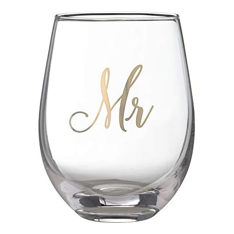 Lillian Rose G115 Gold Mr. Stemless Wine Glass, 16oz, Yellow, G115 MR Cover