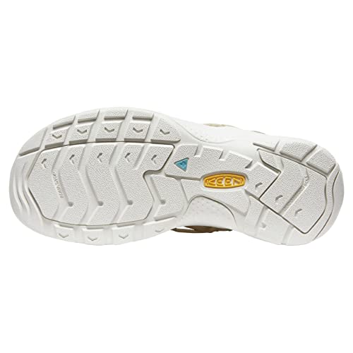 Keen Women's Uneek Astoria Breathable Lifted Heel Two Cord Casual Water Sandals, Safari/Star White, 8 #TOP5