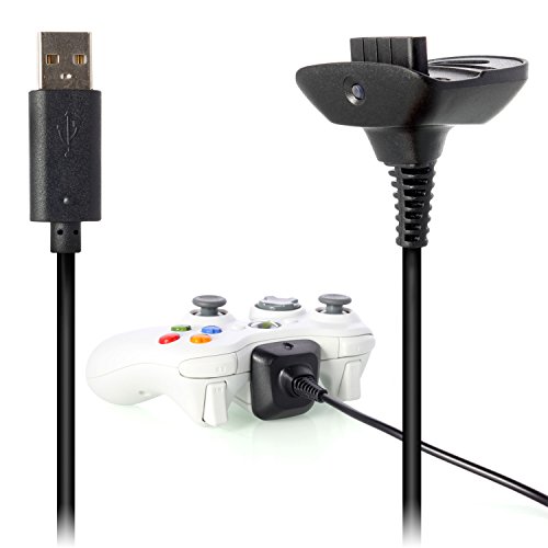 Neuftech Cargador de batería USB para Xbox 360, color negro