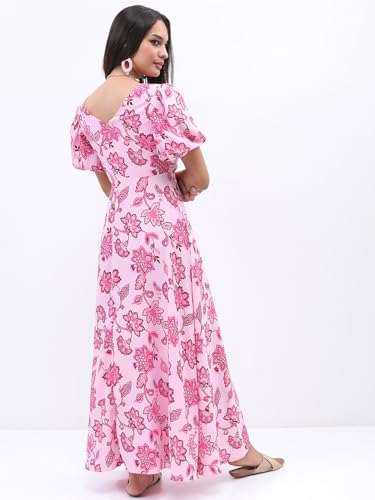 Image of Tokyo Talkies Women's Short Sleeves V-Neck Printed Dresses | Stylish| Casual