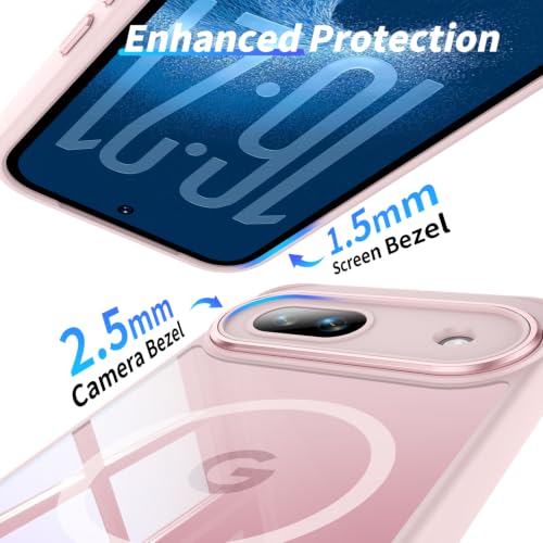 Image of Magnetic Case with Clear Back for Google Pixel 8a, Fit for MagSafe