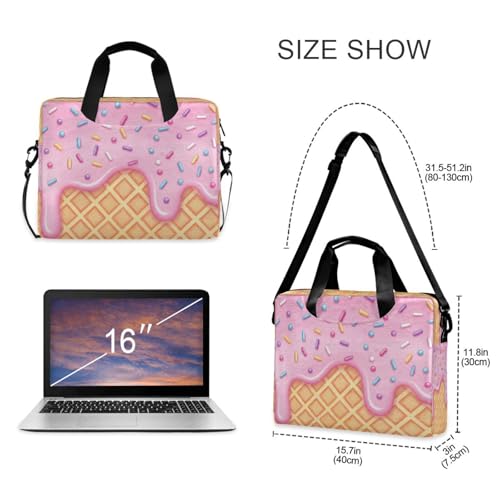 Maletín para laptop rosa para oficina y negocios miniatura 5