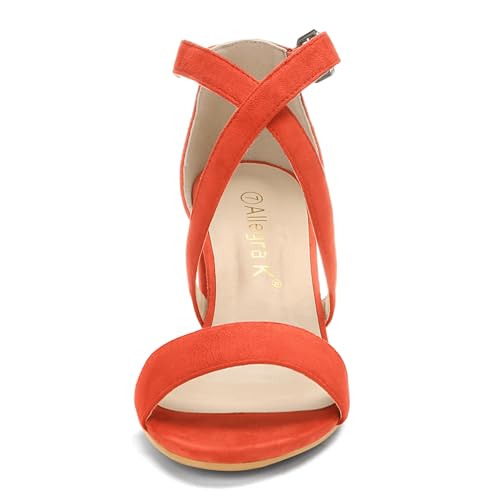 Allegra K womens Ankle Strap, Open Toe2