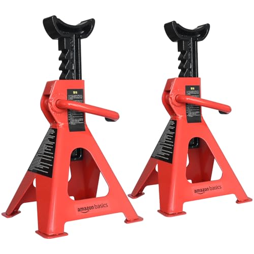 Amazon Basics Stalowe stojaki podnośnikowe, udźwig 3t (2.7 ton metryczny), 1 para