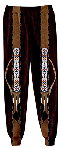 Siaoma Native American Pants 3D Print Sweatpants Unisex Elastic Waist Jogger Trousers thumb #1