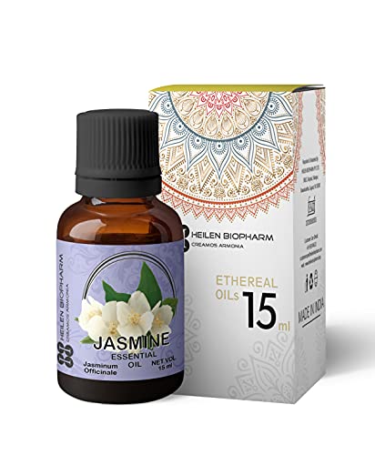 Image of Heilen Biopharm Jasmine Essential Oil - 15 mL Bottle Pack of 1, For Skin & Aromatheraphy