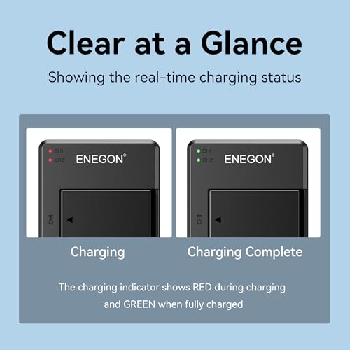 ENEGON 2 Pack LP-E17 - Batería para cámara de fotos con micro USB con doble cargador para Canon Rebel SL2, T6i, T6s, T7i, EOS R10, R8, RP, R50, R100,M3, M5, M6, 200D, 250D, 77D, 750D, 760D, 8000D - imagen 4