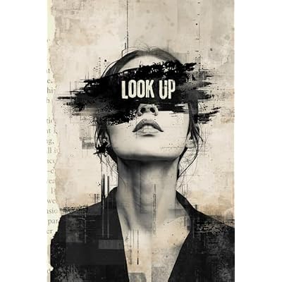 Look Up | Quote on Back: " Never Stop Looking Up" | Digital Collage and Ai Image