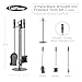 UniFlame 4-Piece Black Wrought Iron Fireplace Tools Set (F-1048)