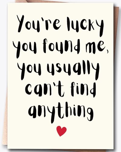 Fwnrmd Funny Valentine Day Card for Husband & Wife & Women & Men & Boyfriend & Girlfriend, Valentine's Day Decorations, Valentine's Day Gift, Greeting Card=7in x 5in(Folded), Envelope = 7.5in x 5.5in