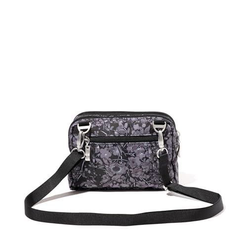 Image of Baggallini Triple Zip Small Crossbody Bag for Women - Lightweight Convertible Fanny Pack Belt Bag