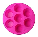 Kaqkiasiog 7 Cavity Egg Bite Mold Silicone Muffin Pudding Mould Bakeware Round Cup Cake Pan Baking...