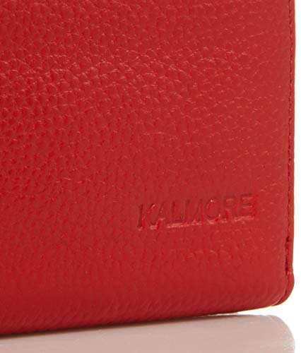 KALMOR Wallets for Women Leather Double Zipper RFID Blocking Purse with Coin Pocket3