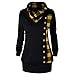 Produktbild Hanomes Damen 2-in-29 Kariert Casual Tops Mode Pullover Baggy Rundhalsausschnitt Sweatshirt Bluse Langarm Shirt