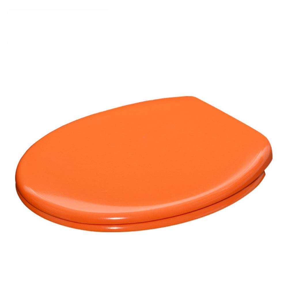Toilet seat， Toilet seat Cover Seat O Type Cover with Cushioning Urea-Formaldehyde(Oranje)