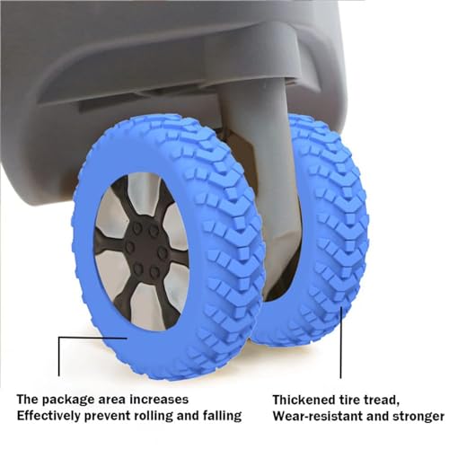 2024 New [Upgrade] Luggage Wheel Covers, 8Pcs Luggage Wheel Protector Covers, Luggage Compartment Wheel Protection Covers, Shock-Proof Anti-Slip Luggage Wheels Silent Protection Cover (8Pcs Purple)3
