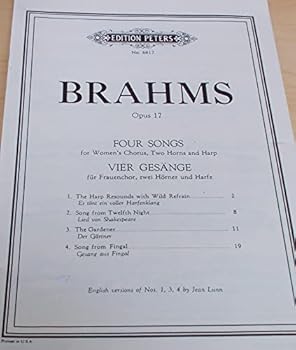 Four Songs for Women's Chorus, Two Horns and Harp / Vier Gesange fur Frauenchor, zwei Horner und Harfe, Opus 17 (Edition Peters, 6617)