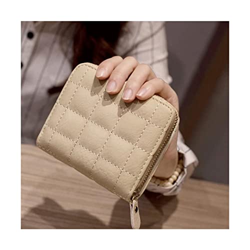 Spacious & Functional Female Plaid Wallets Nubuck Card Holder Women's Leather Short Purses Fashion Woman Small Zipper with Coin Purse Storage Bag Clutch Purse