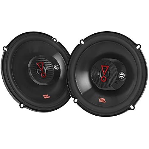 JBL Stage 3637F - 6.5" Three-way Car Audio Speaker, No Grill, Black
